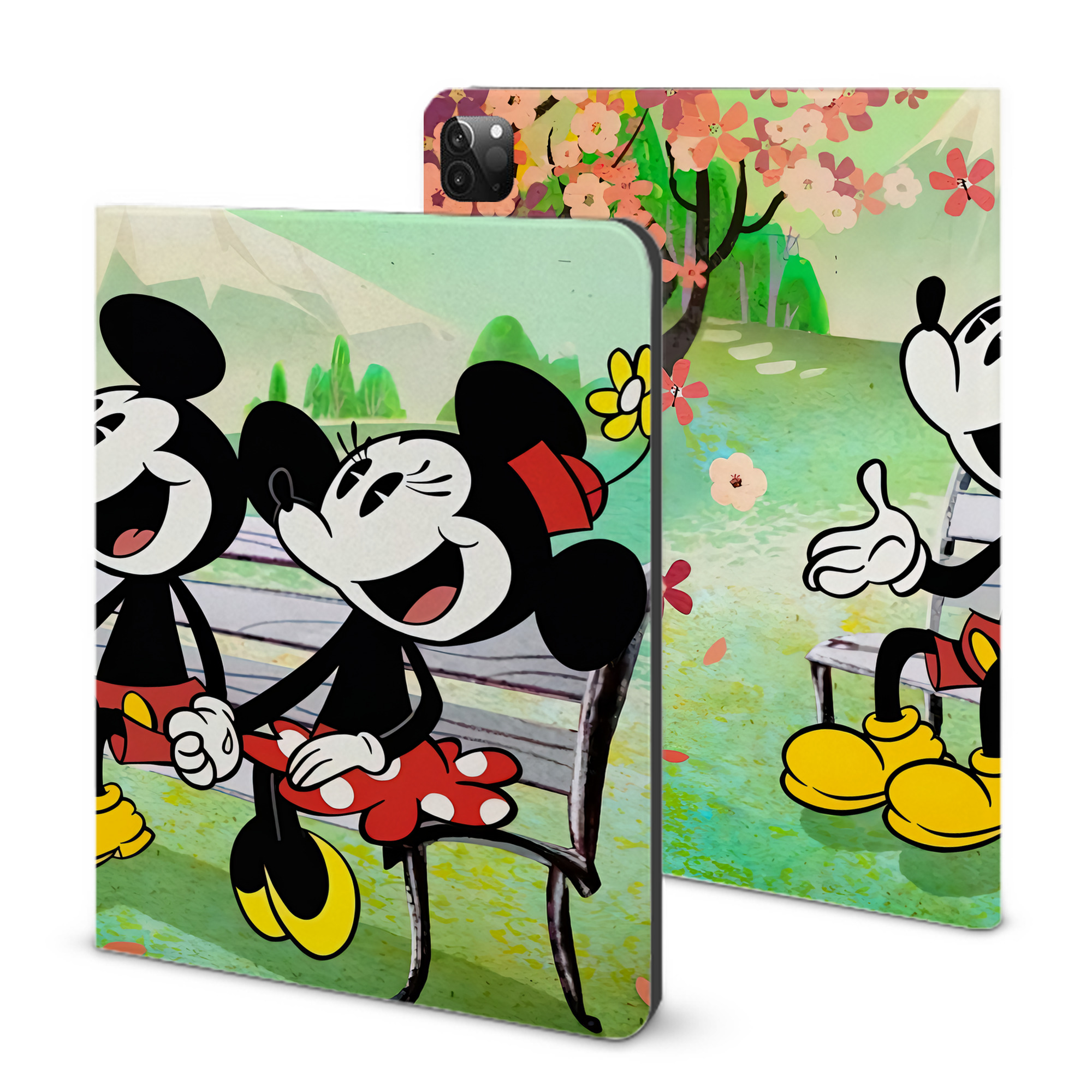 （画像用） ミッキーマウス Mickey Mouse IPadケース ペンホルダー付き ブックスタイルデザイン
